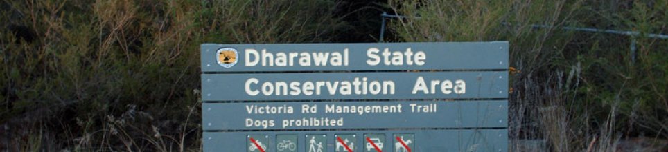One of the entrance signs to Dharawal. Cycling allowed!