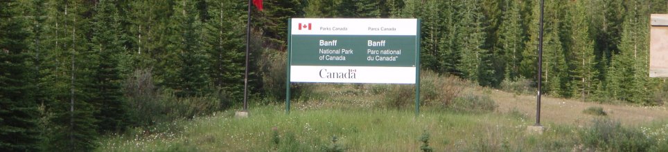 enterring Banff Natiopnal Park