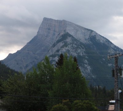 view from downtown Banff